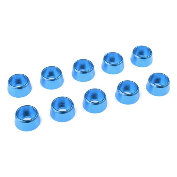 Podložka pre valc. hlavu M4/10mm hliník modrá (10)