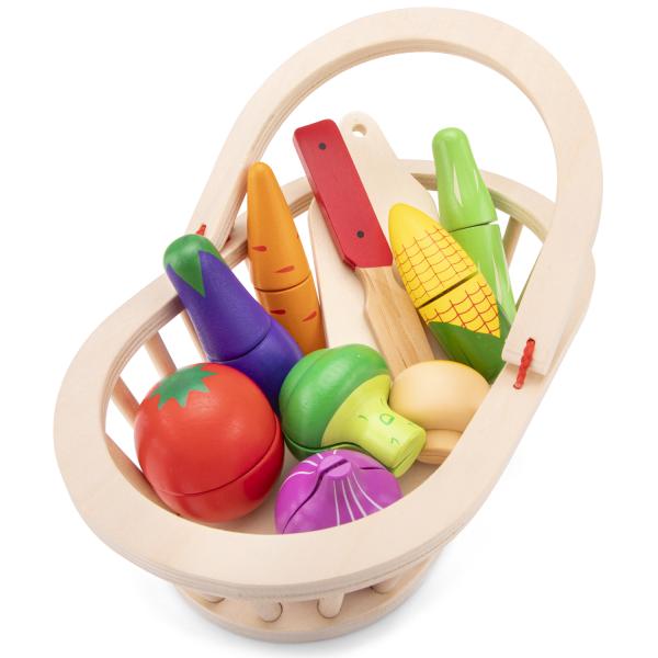 New Classic Toys Sada krájení - košík se zeleninou (obrázek 4)