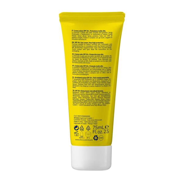 CHICCO Krém dětský na opalování SPF50+ 75ml, 0m+ (obrázek 3)
