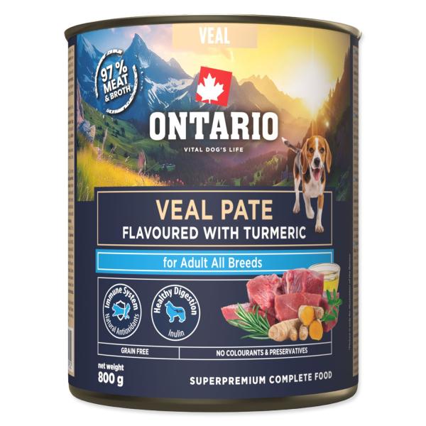 Konzerva Ontario Adult telecí paté s příchutí kurkumy 800g (obrázek 3)