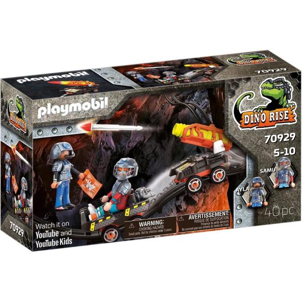 PLAYMOBIL Dino Rise 70929 Dino Mine Vozík s raketami