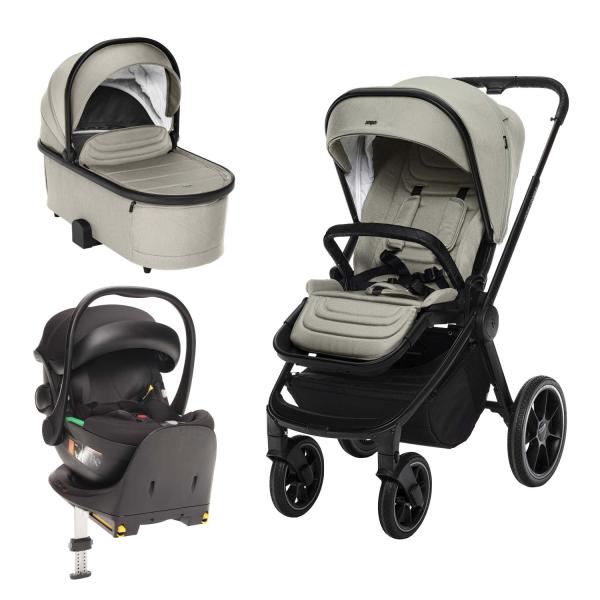 Set kočárek Move Cross 3 + hluboká korba Move XL 3 + autosedačka + báze, Boss Grey