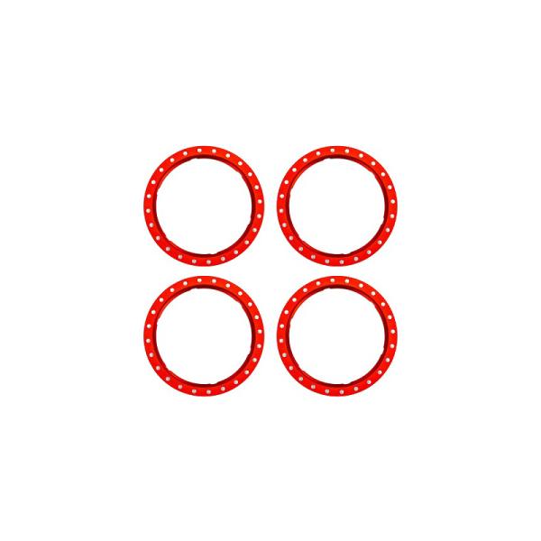 Traxxas kroužek Beadlock hliníkový červený (4)