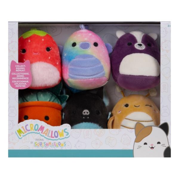 Squishmallows Micromallows Balení 6 ks (Greer, Sloan, Emerald, Oz, Scarlet, Aldous)