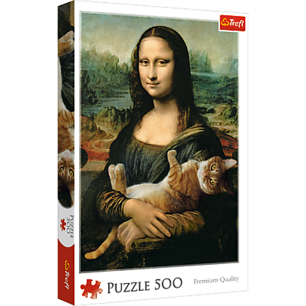 Trefl Puzzle 500 - Mona Lisa a kotě