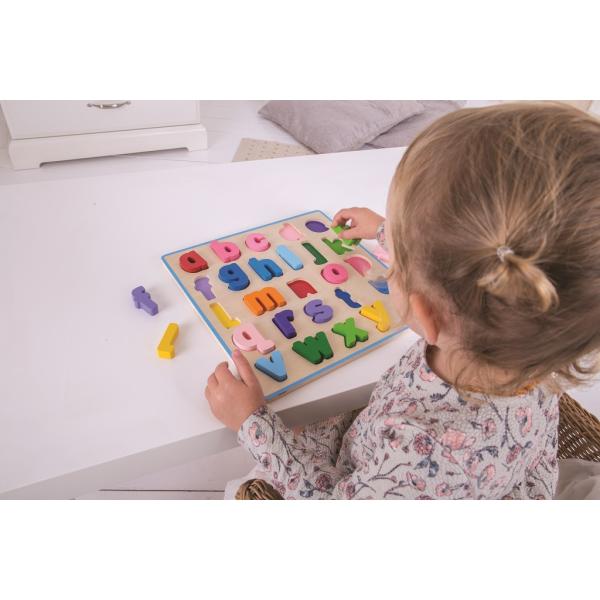 Bigjigs Baby Dřevěné puzzle Abeceda malá písmena (obrázek 3)