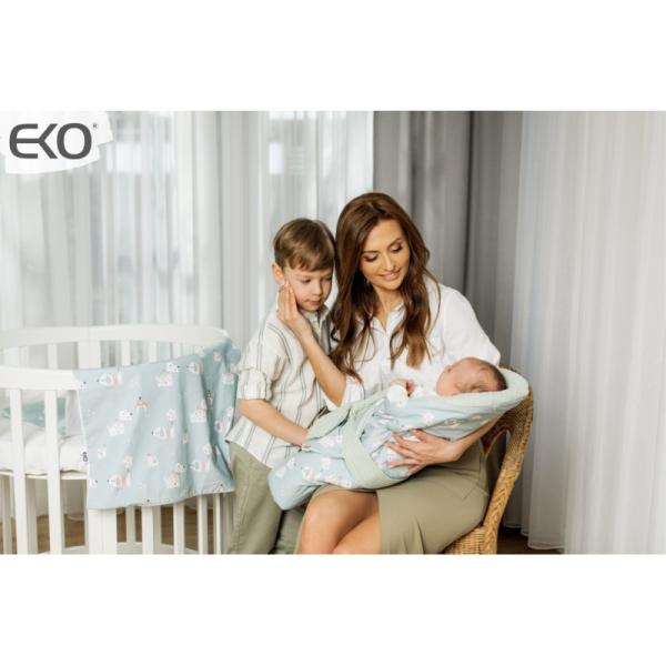 EKO Zavinovačka mušelínová s kokosovou vyjímatelnou vložkou Gardener Bear 75x75cm