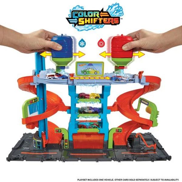 Mattel Hot Wheels City color shifters automyčka se spirálou (obrázek 3)
