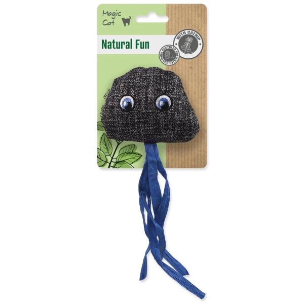 Hračka MC Natural Fun medúza s kočičím stromom šedá 8cm