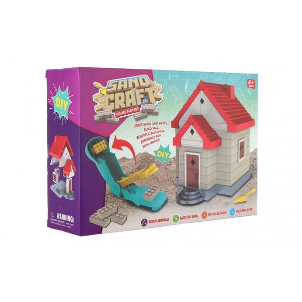 Stavebnica dom s pieskom plast s doplnkami