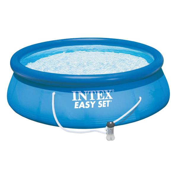 Intex 28122NP – Piscina Fuori Terra Easy Set Rotonda, Pompa Filtro 1250 L/H, 3853 L, Pvc, Azzurro, 305X76 Cm-image