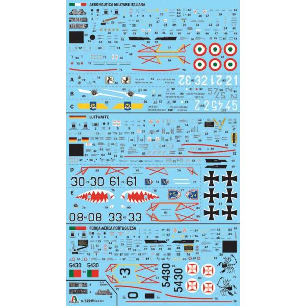 Model Kit letadlo 92645 - G.91 R1/R3 "Gina" (1:48) (obrázek 3)