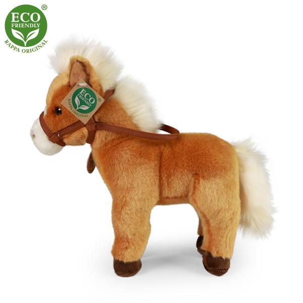 Plyšový kůň hnědý stojící 30 cm ECO-FRIENDLY (obrázek 3)