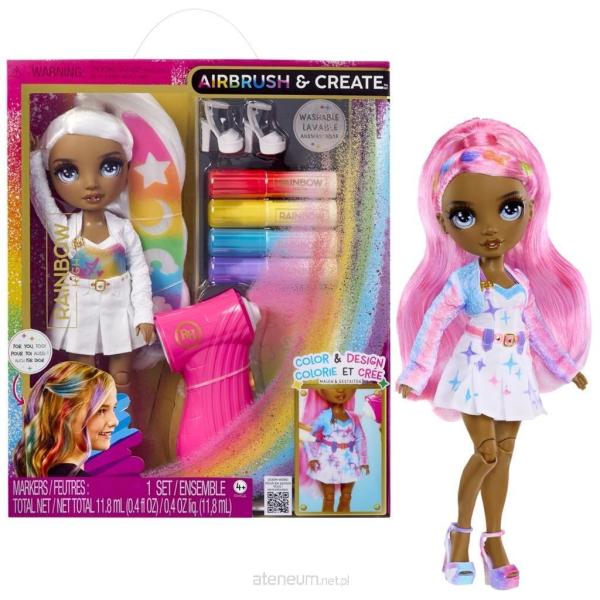 Rainbow High Air Brush panenka – šedé oči