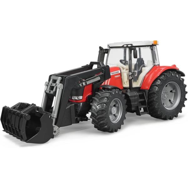 Bruder Traktor MASSEY FERGUSON 7624 s čelným nakladačom