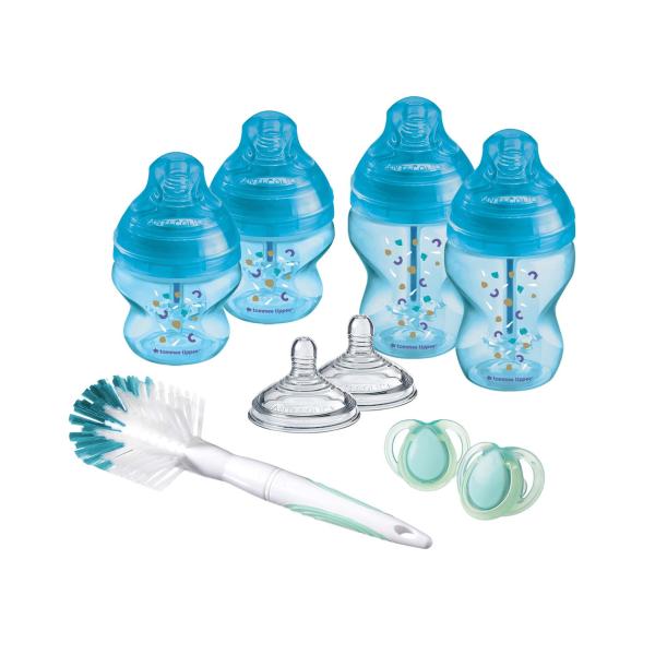 Set kojeneckých lahví advanced ANTI-COLIC, smíšené velikosti 9ks, Modrá