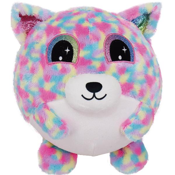 Nafukovací plyšový kamarát - Medvedík strakatý 23cm