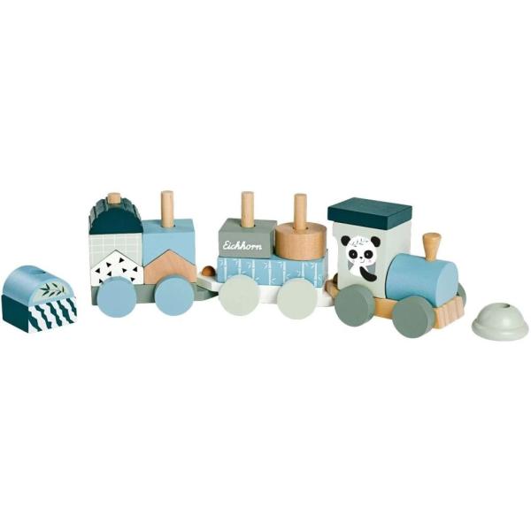Panda Drevený vláčik skladačka