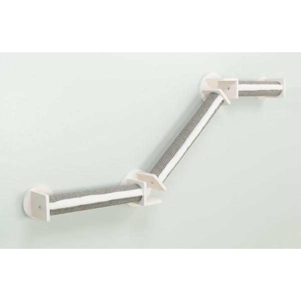 Lezecká sada na stěnu 2, 3 sloupky, 195 x 78 cm, bílá/šedá