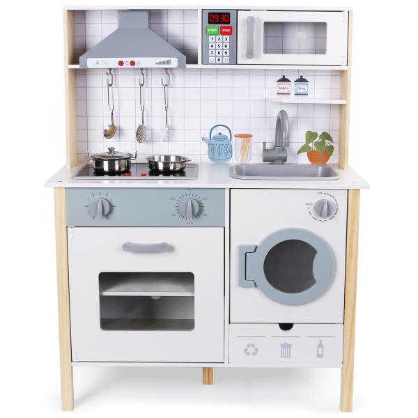 BABU – Dřevěná dětská kuchyňka s troubou a pračkou