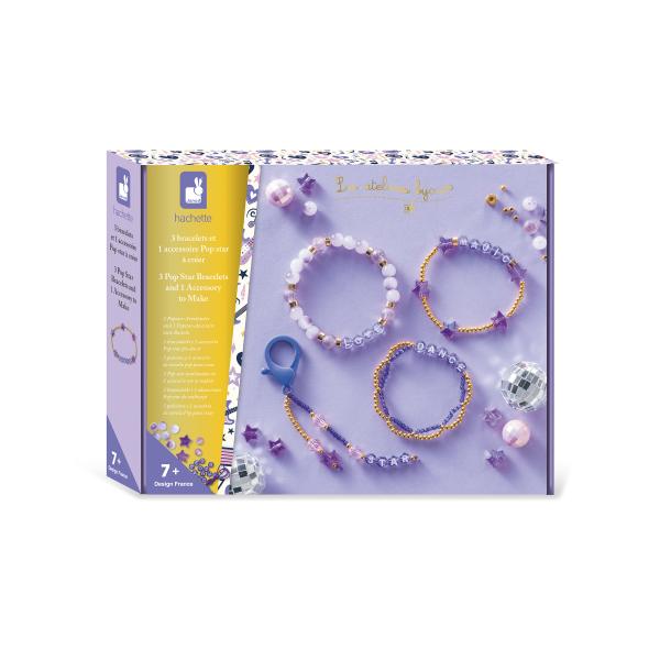 Janod Atelier Sada Výroba šperků Náramky Popstar 3 ks a doplněk od 7 let