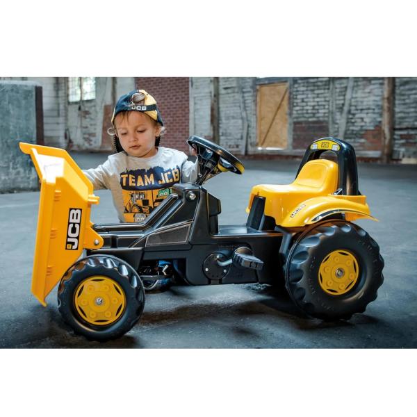Rollytoys Šlapací traktor Rolly Kid Dumper JCB, žlutý