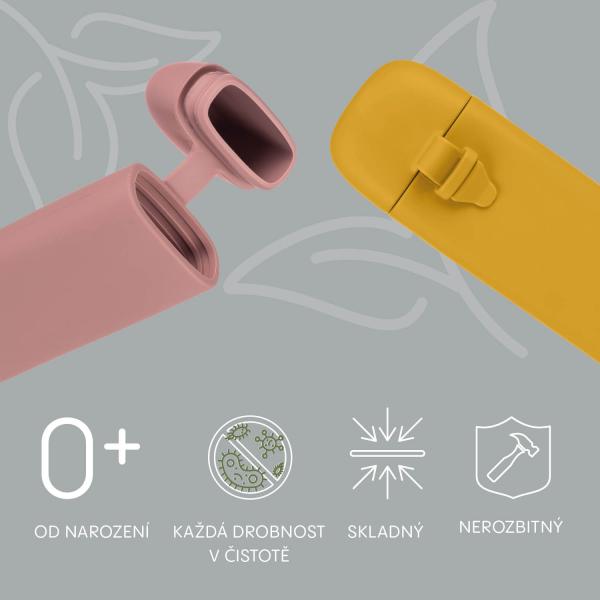 Silikonové pouzdro na příbor, Old Pink (obrázek 5)