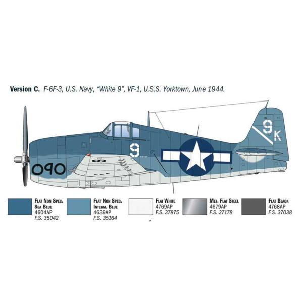 Model Kit letadlo 91213 - F6F-3/5 Hellcat (1:72) (obrázek 6)
