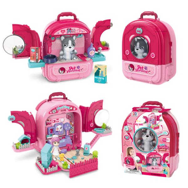 3v1 Mazlíček v růžovém batohu PES