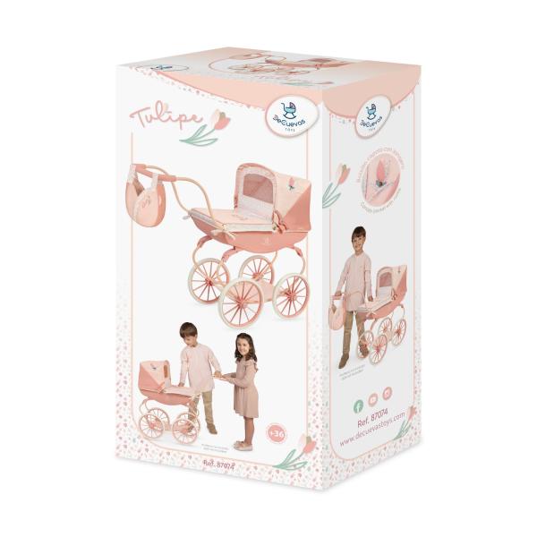 DeCuevas 87074 Kočárek pro panenky hluboký Tulipe 2025 - 68 cm (obrázek 8)