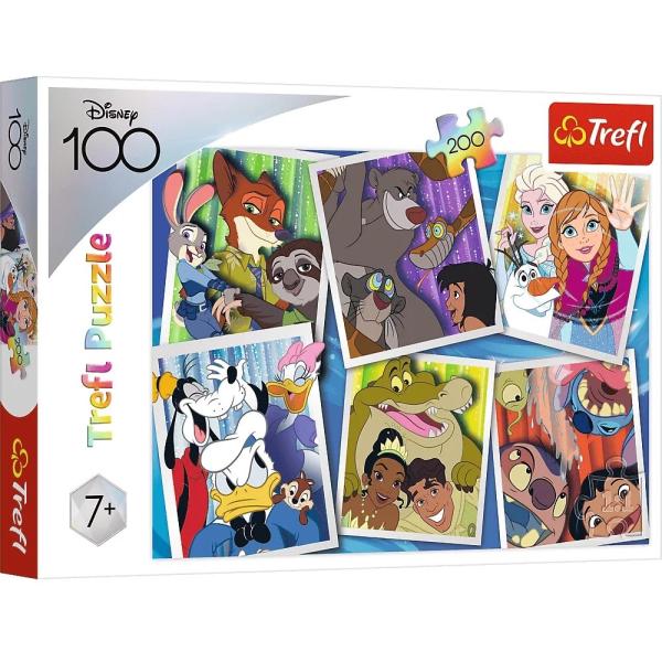 Puzzle 200 - Disney hrdinové / Disney 100