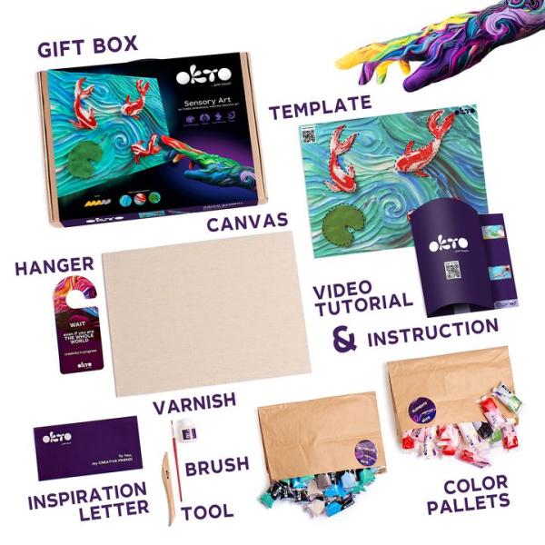 OKTO kreativní 3D sada „Ryby“ 30 x 40 cm