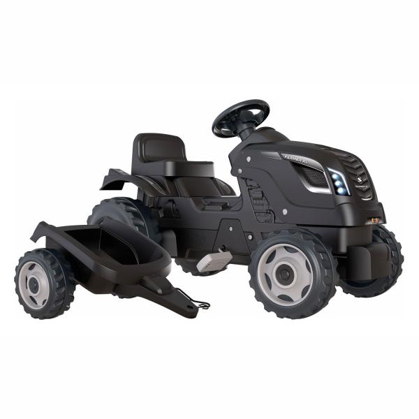 Smoby Šlapací traktor Farmer XL černý s vozíkem (obrázek 4)