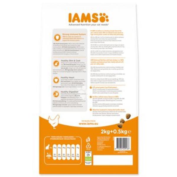 Krmivo IAMS Cat Adult Chicken 2kg + 500g ZDARMA (obrázek 4)