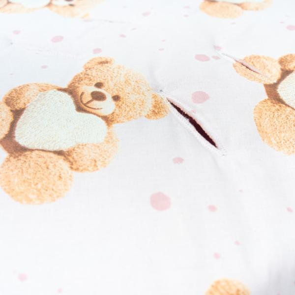 Zateplená zavinovačka do autosedačky New Baby Love Teddy Bear pink (obrázek 3)