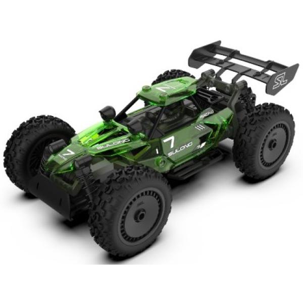 Auto RC buggy plast 22cm stavebnice 24MHz na baterie zelené