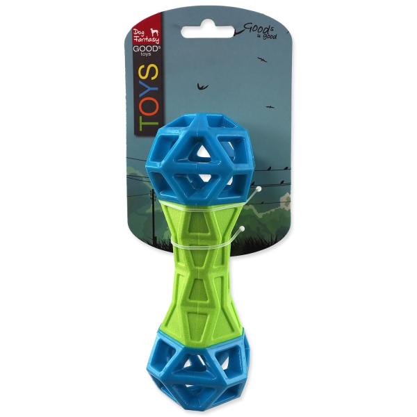 Hračka Dog Fantasy Kost s geometrickými obrazci pískací zeleno-modrá 18x5,8x5,8cm (obrázek 4)