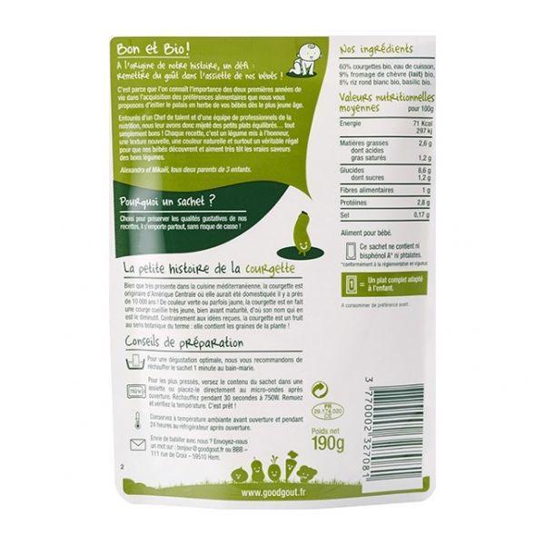 Příkrm zeleninový BIO Rizoto s kozím sýrem 120g Good Gout