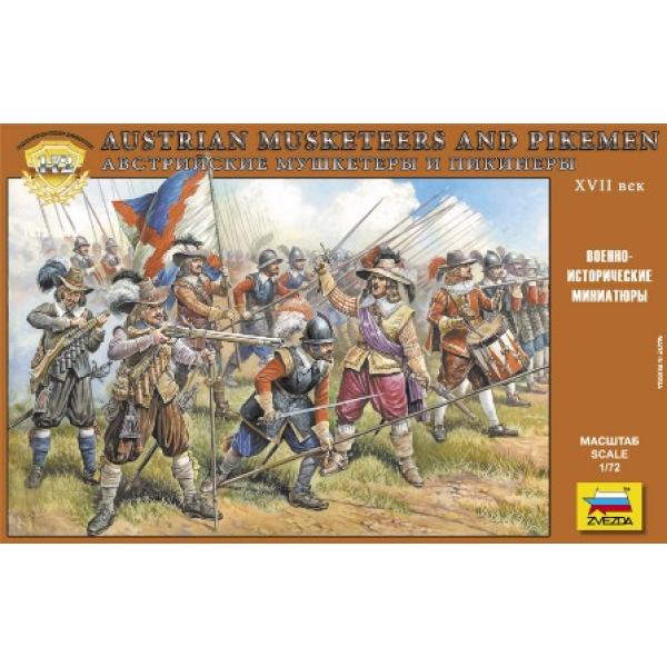 Wargames (AOB) figurky 8061 - Austrian Musketers and Pikeman (1:72)