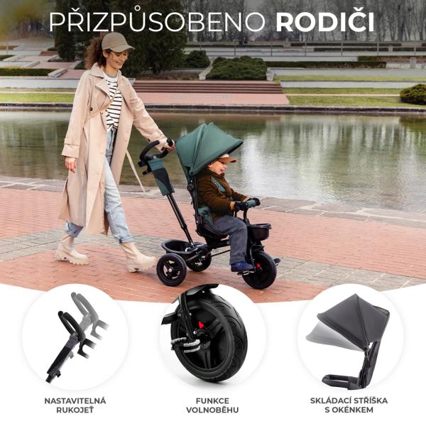 KINDERKRAFT Tříkolka Aveo Rose pink (obrázek 8)