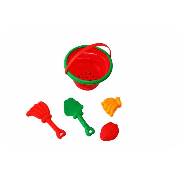 Sada na písek - Skládací kyblík s příslušenstvím 5 ks