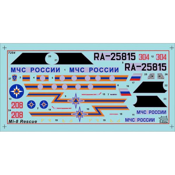 Model Kit vrtulník 7254 – MIL Mi-8 Rescue Helicopter (1:72)