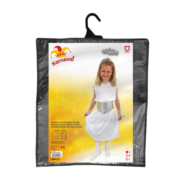 Dětský kostým anděl se svatozáří a páskem (S)