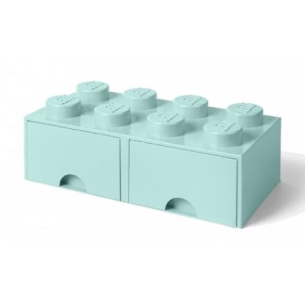 LEGO® úložný box 8 - se zásuvkami aqua 250 x 500 x 180 mm