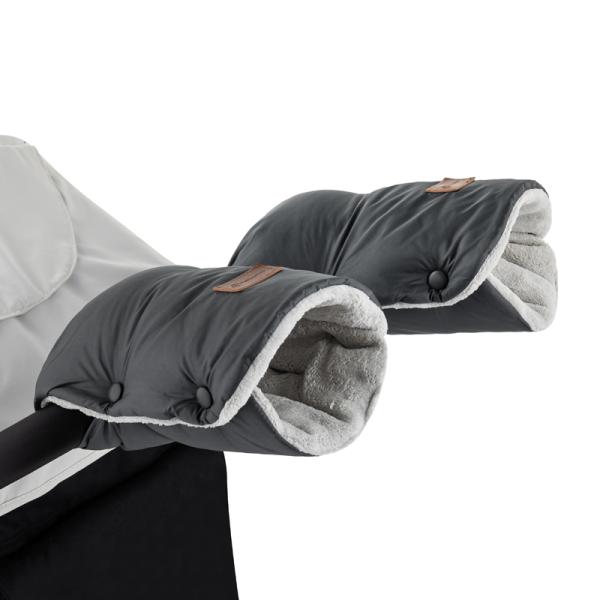 PETITE&MARS Rukávník / rukavice Jasí na kočárek Charcoal Grey