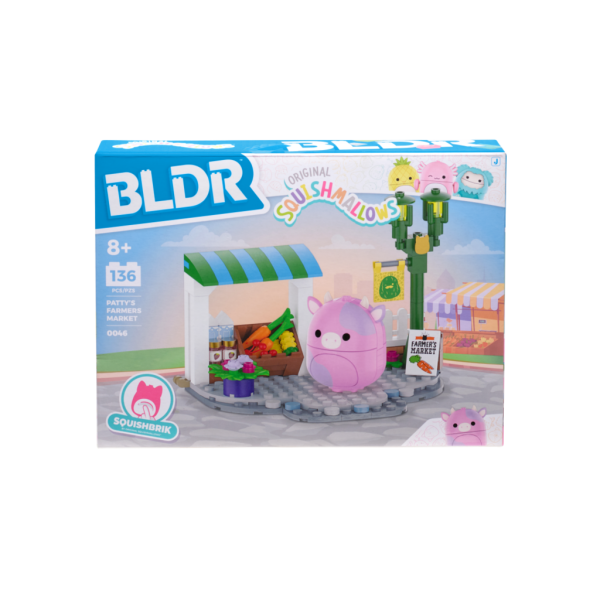 SQUISHMALLOWS stavebnice BLDR – Patty a farmářský trh