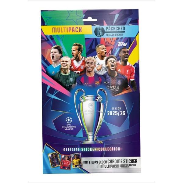 Topps UEFA Champions League 2025/2026 Samolepky - Multipack