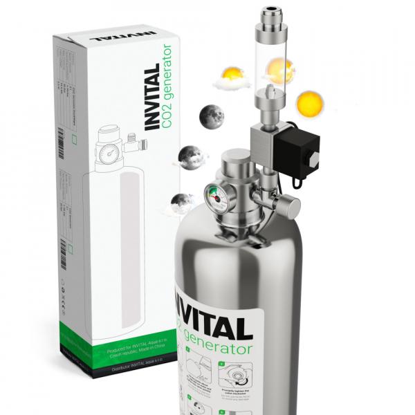 INVITAL CO2 Generátor s nočným vypínaním s 2l fľašou