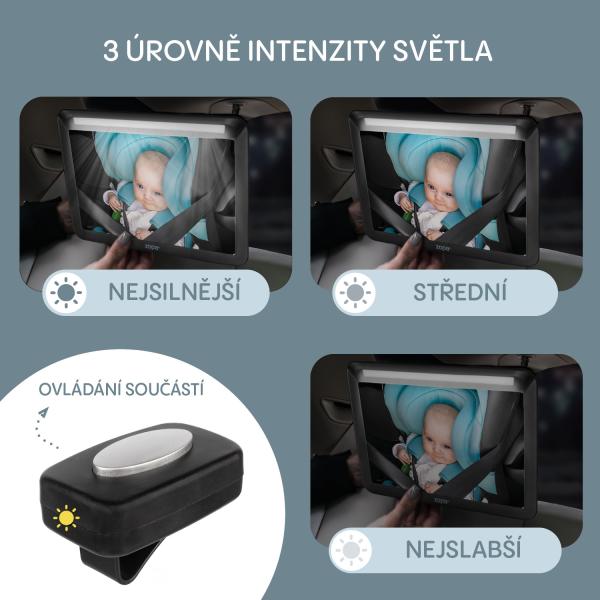 Zrcadlo s osvětlením LED DELUXE, Black (obrázek 3)