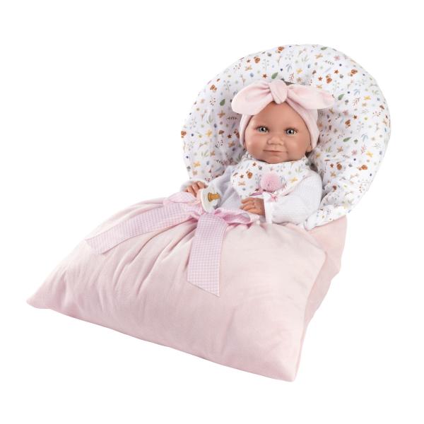 Llorens 73901 NEW BORN DÍVKO - realistická panenka miminko s celovinylovým tělem - 40 cm